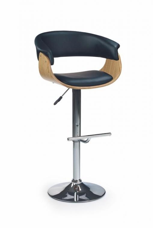 H-45 černá barová židle s nastavitelnou výškou