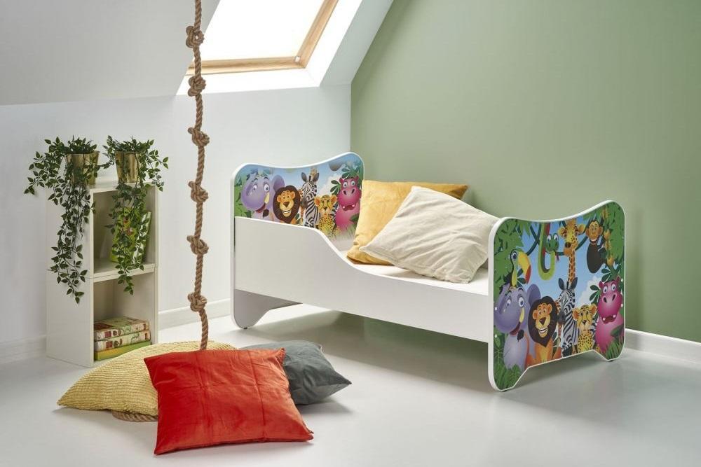 HAPPY JUNGLE dětská postel s motivem zvířátek