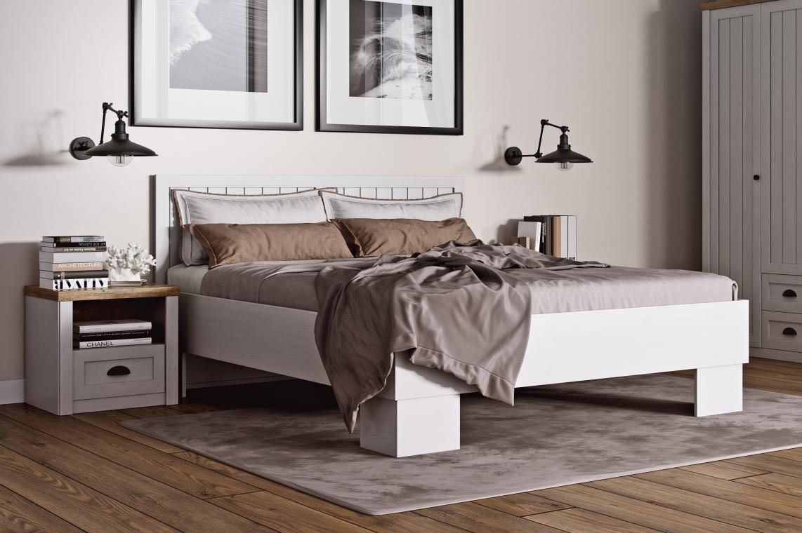 FRANCE manželská postel 160x200 v provensálském stylu 