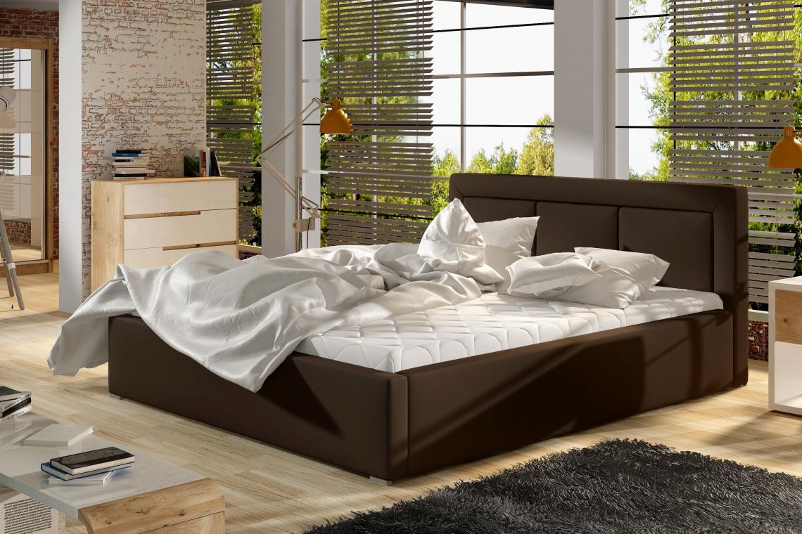 MARCELO čalouněná postel s dřevěným roštem | 4 ROZMĚRY