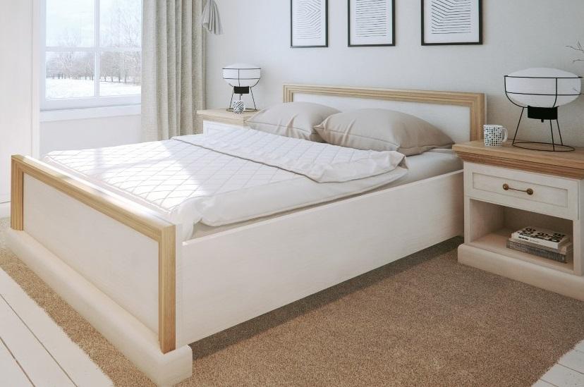 QUEEN manželská postel 160x200 v provensálském stylu