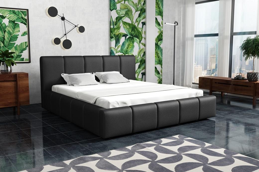Levně VALERA 140x200 moderní čalouněná postel s úložným prostorem