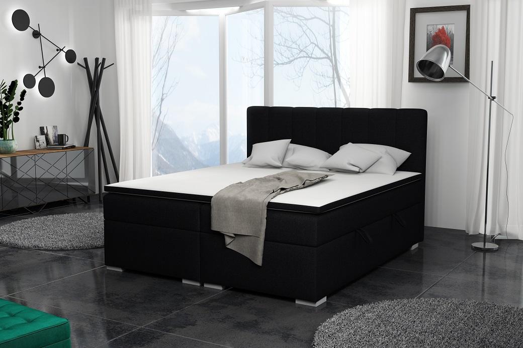 BONO 200x200 cm boxspring postel s úložným prostorem