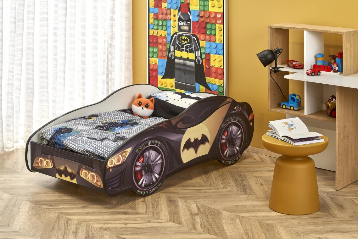 BATMOBIL dětská postel s matrací a roštem