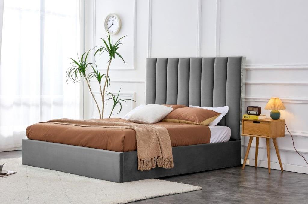 PALAZZO manželská postel s roštem 160x200 cm, šedá