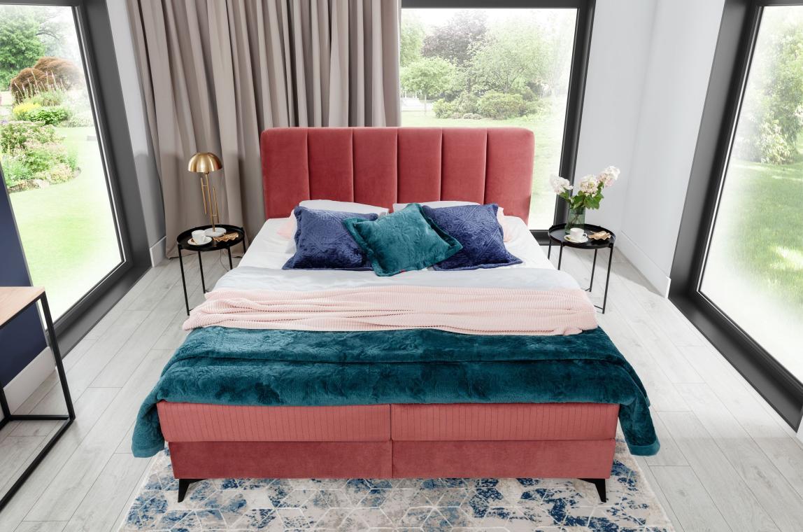 MARILYN 140x200 elegantní boxspring postel s úložným prostorem