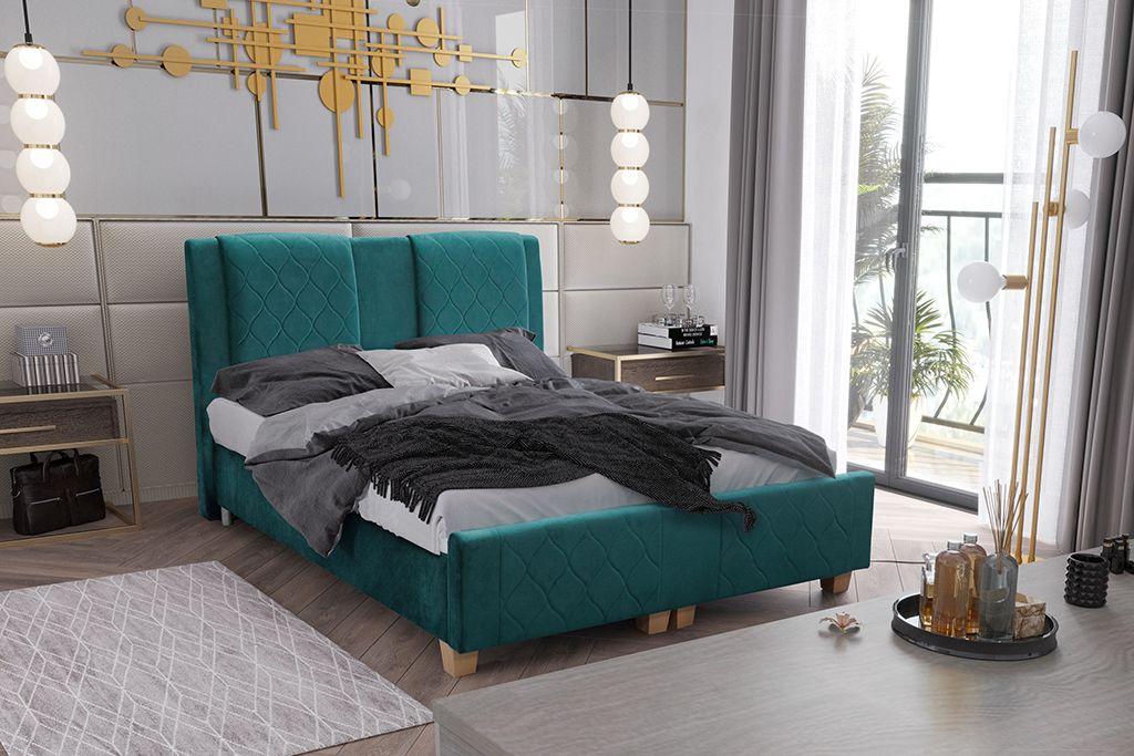 BIBIENA 180x200 cm čalouněná postel s úložným prostorem