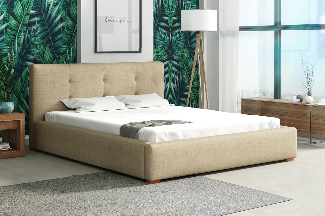 NOCETO 160x200 elegantní čalouněná postel s prošitím