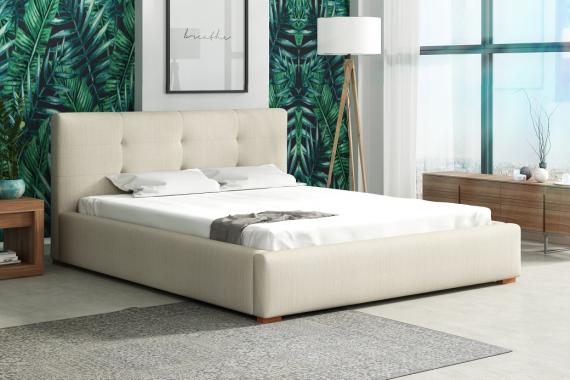 NOCETO 200x200 elegantní čalouněná postel s prošitím