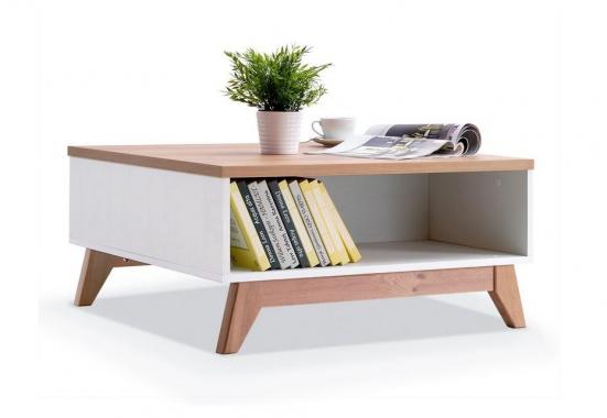 GEORGIA GE10 konferenční stolek ve skandinávském stylu s úložným prostorem