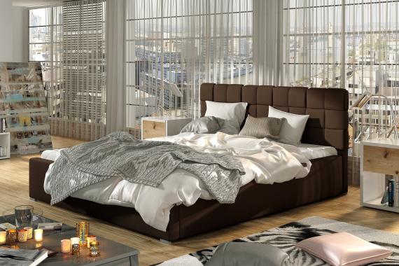 ALFRED čalouněná postel s dřevěným roštem | 4 ROZMĚRY